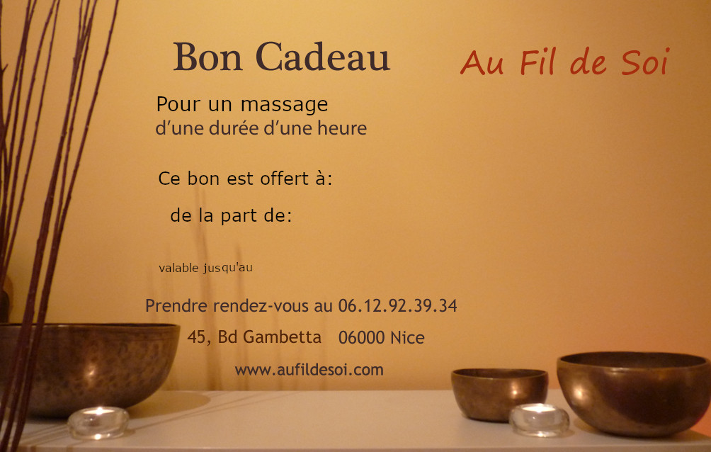 Bon Cadeau Massage Au Fil De Soi Espace Bien Etre 1859